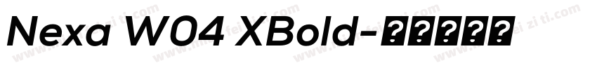 Nexa W04 XBold字体转换
